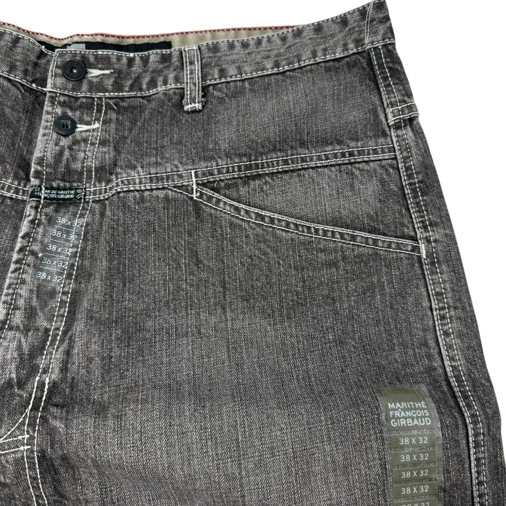 Marithe Francois Girbaud Y2K Brand X Men's Straight Leg‎ Faded Black NWT 38x32